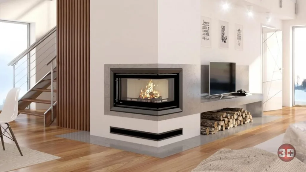 Wizualizacja produktu wizualizacja kominka kominek narozny