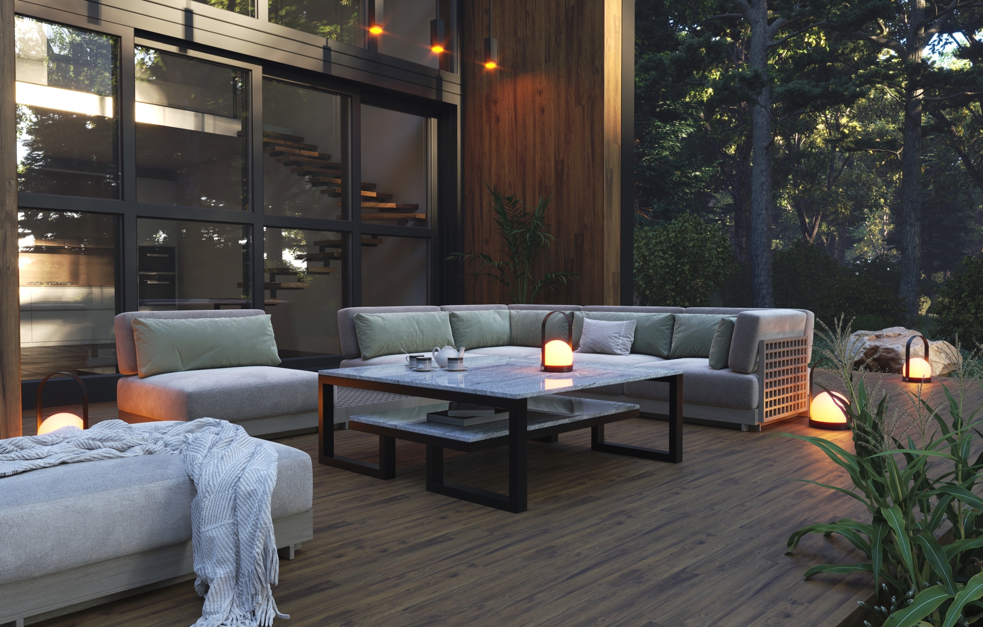 Wizualizacja 3d w ogrodzie