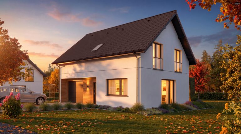 Wizualizacja domu 3d jesien 01