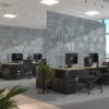 Panele akustyczne w aranżacji nowoczesnego biura typu open space
