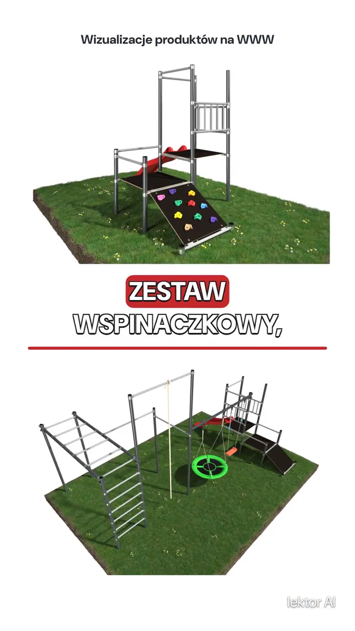 Climbing set for websites and auction platforms